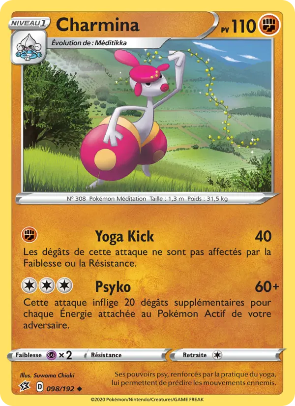 Scan HD carte Pokémon Charmina 98/192 — Clash des Rebelles