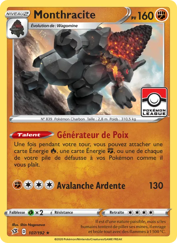Scan HD carte Pokémon Monthracite 107/192 — Clash des Rebelles