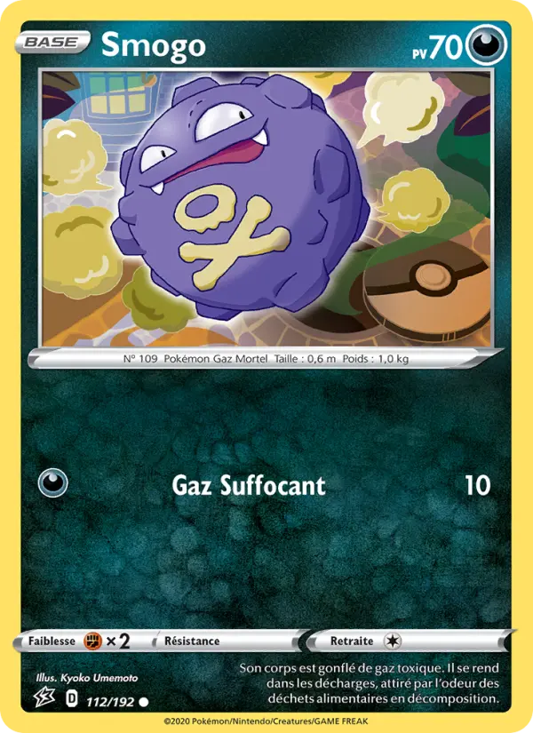 Scan HD carte Pokémon Smogo 112/192 — Clash des Rebelles