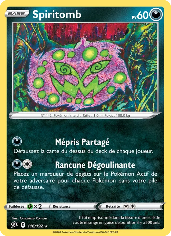 Scan HD carte Pokémon Spiritomb 116/192 — Clash des Rebelles