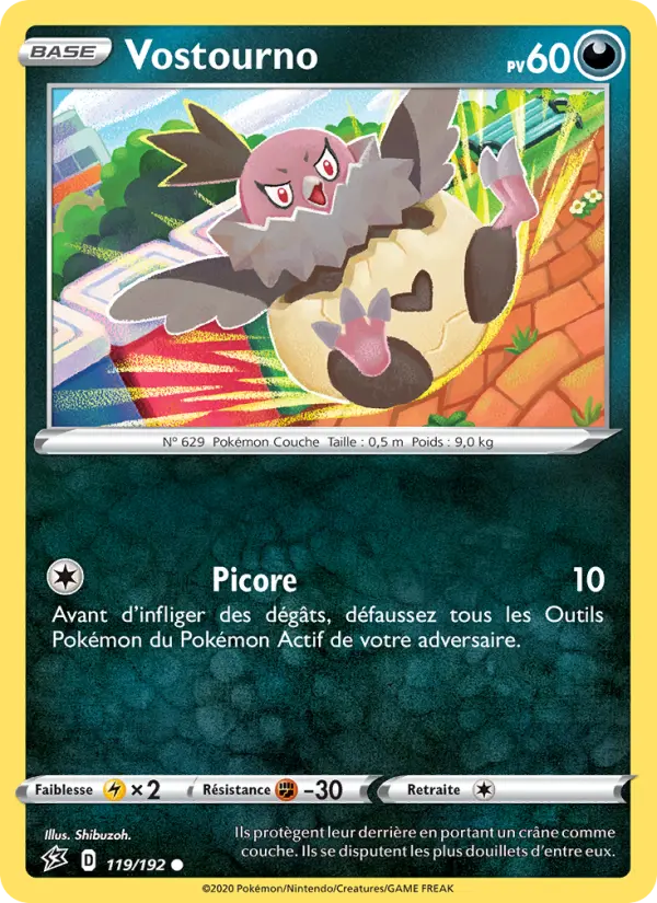 Scan HD carte Pokémon Vostourno 119/192 — Clash des Rebelles