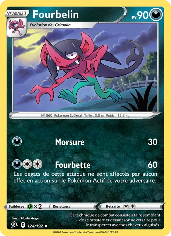 Scan HD carte Pokémon Fourbelin 124/192 — Clash des Rebelles