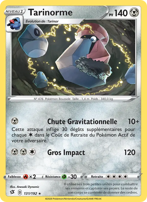 Scan HD carte Pokémon Tarinorme 131/192 — Clash des Rebelles