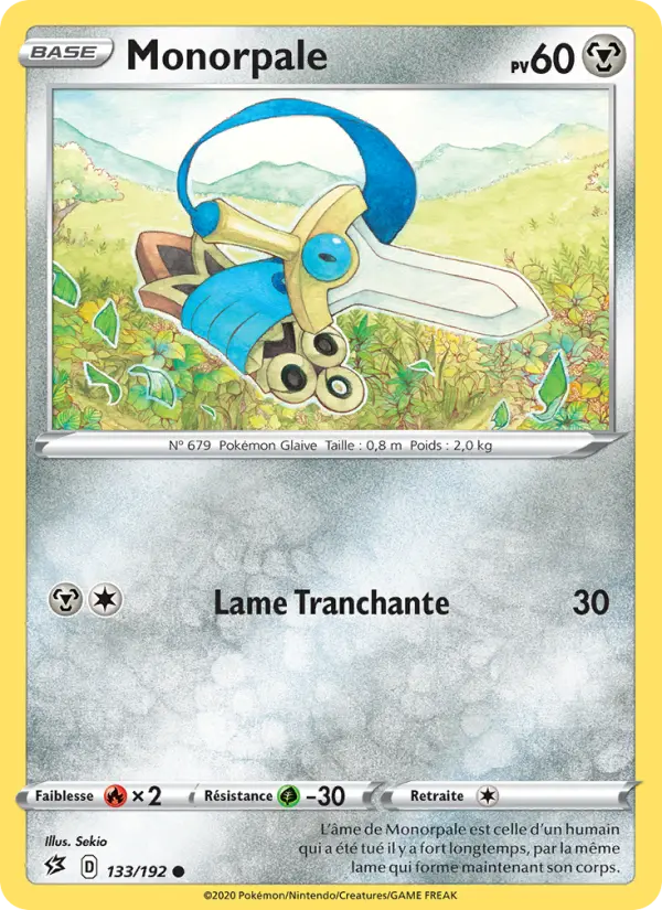 Scan HD carte Pokémon Monorpale 133/192 — Clash des Rebelles