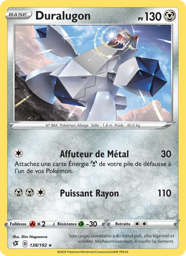 Scan HD carte Pokémon Duralugon 138/192 — Clash des Rebelles