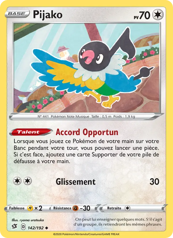 Scan HD carte Pokémon Pijako 142/192 — Clash des Rebelles
