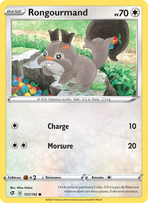 Scan HD carte Pokémon Rongourmand 151/192 — Clash des Rebelles
