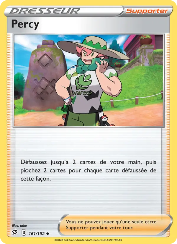Scan HD carte Pokémon Percy 161/192 — Clash des Rebelles