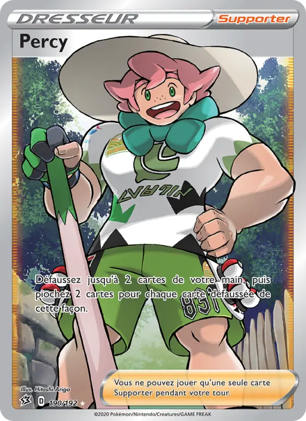 Scan HD carte Pokémon Percy 190/192 — Clash des Rebelles