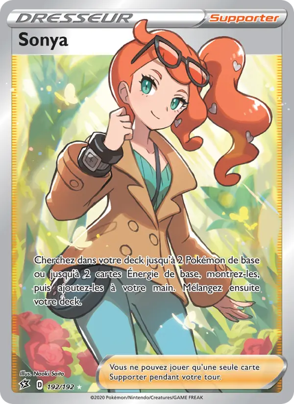 Scan HD carte Pokémon Sonya 192/192 — Clash des Rebelles