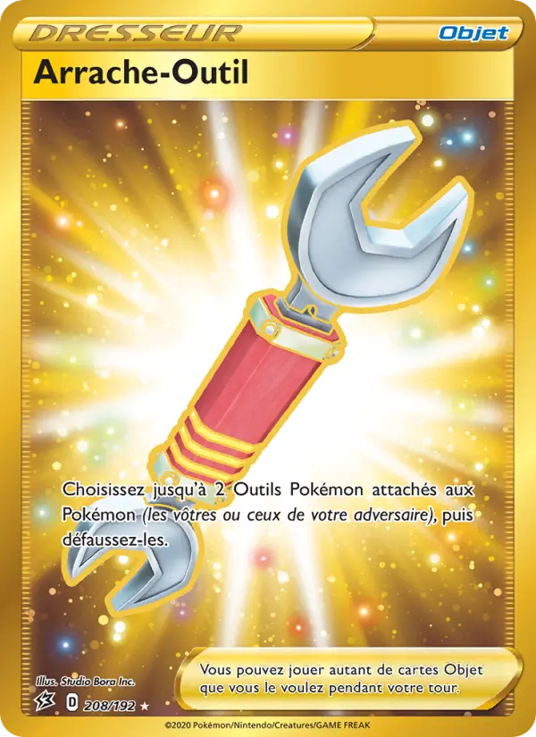 Scan HD carte Pokémon Arrache-Outil 208/192 — Clash des Rebelles