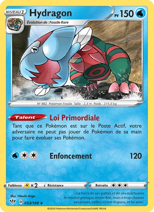 Scan HD carte Pokémon Hydragon 53/189 — Ténèbres Embrasées