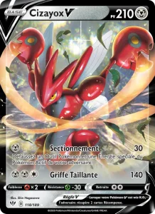 Carte Pokemon Cizayox V 118/189 Ténèbres Embrasées