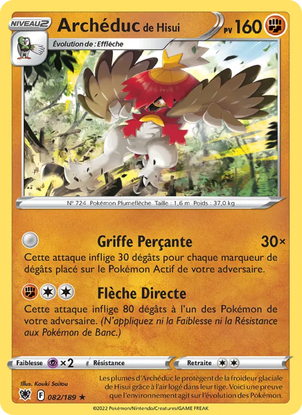 Scan HD carte Pokémon Archéduc de Hisui 082/189 — Astres Radieux