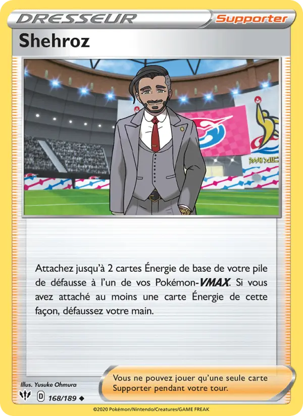 Scan HD carte Pokémon Shehroz 168/189 — Ténèbres Embrasées