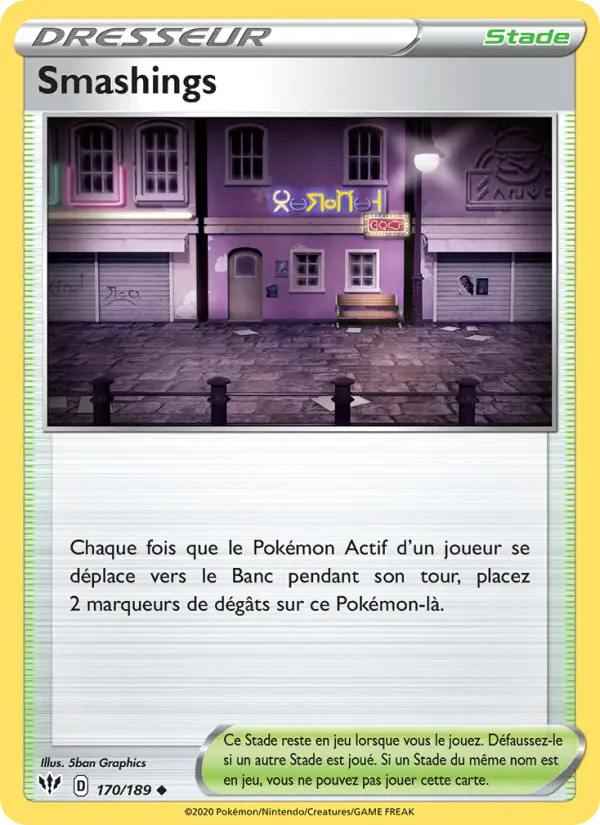 Scan HD carte Pokémon Smashings 170/189 — Ténèbres Embrasées