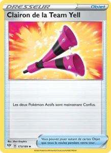 Carte Pokemon Clairon de la Team Yell 173/189 Ténèbres Embrasées