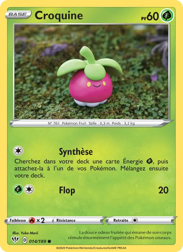 Scan HD carte Pokémon Croquine 14/189 — Ténèbres Embrasées