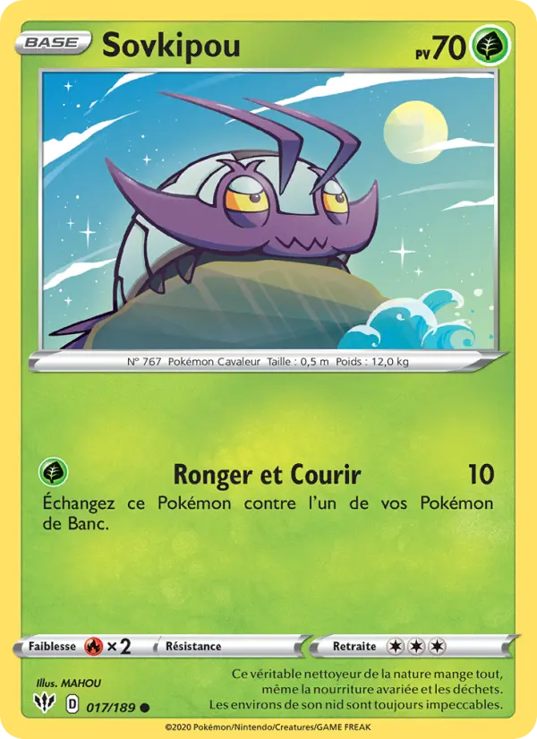 Scan HD carte Pokémon Sovkipou 17/189 — Ténèbres Embrasées