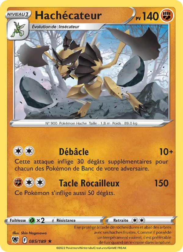 Scan HD carte Pokémon Hachécateur 085/189 — Astres Radieux