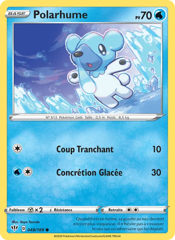 Scan HD carte Pokémon Polarhume 48/189 — Ténèbres Embrasées