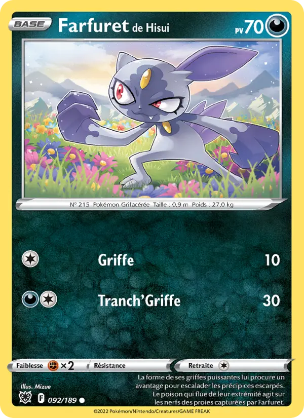 Scan HD carte Pokémon Farfuret de Hisui 092/189 — Astres Radieux