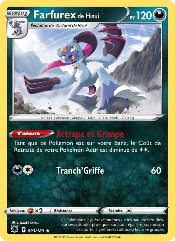 Scan HD carte Pokémon Farfurex de Hisui 093/189 — Astres Radieux