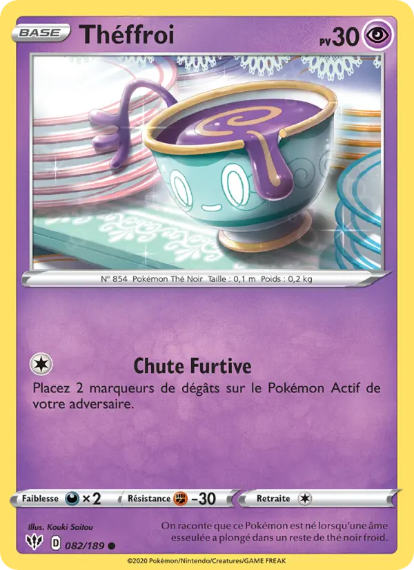 Scan HD carte Pokémon Théffroi 82/189 — Ténèbres Embrasées