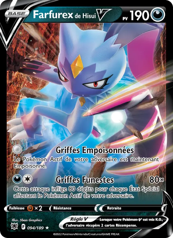 Scan HD carte Pokémon Farfurex de Hisui V 094/189 — Astres Radieux