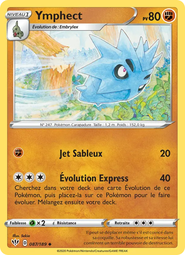 Scan HD carte Pokémon Ymphect 87/189 — Ténèbres Embrasées