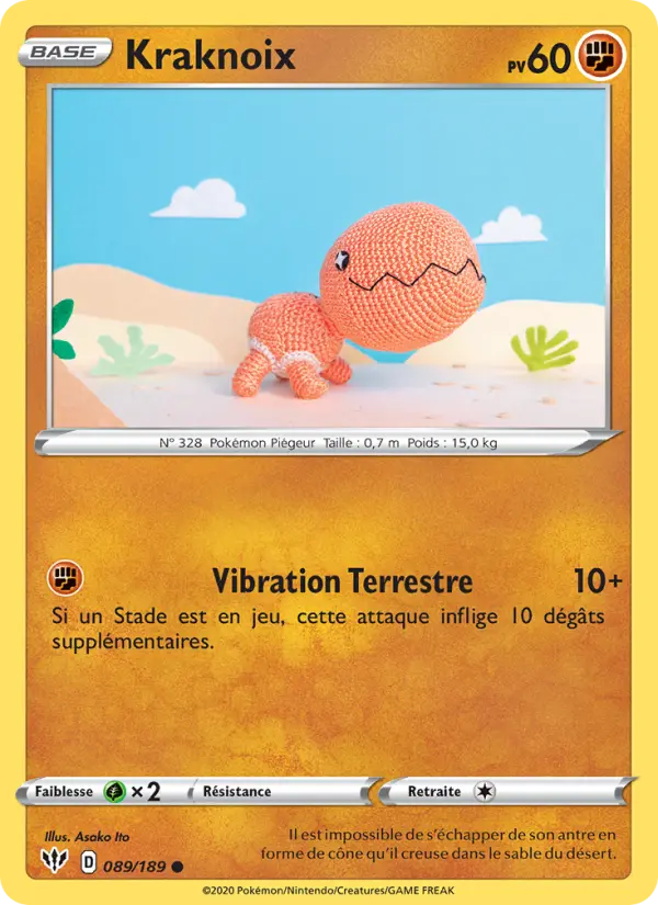 Scan HD carte Pokémon Kraknoix 89/189 — Ténèbres Embrasées