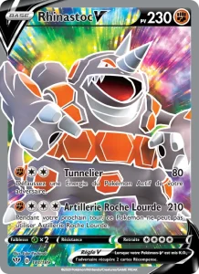 Carte Pokemon Rhinastoc V 181/189 Ténèbres Embrasées