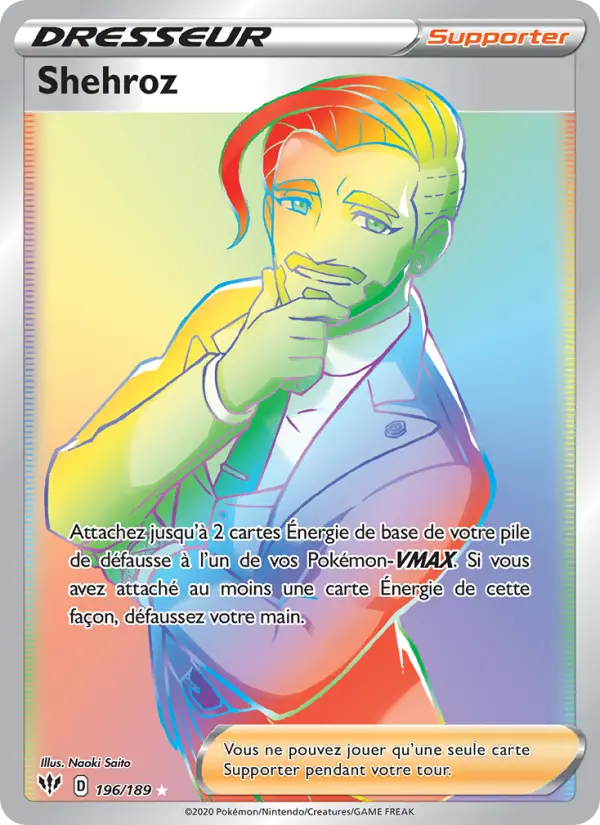 Scan HD carte Pokémon Shehroz 196/189 — Ténèbres Embrasées