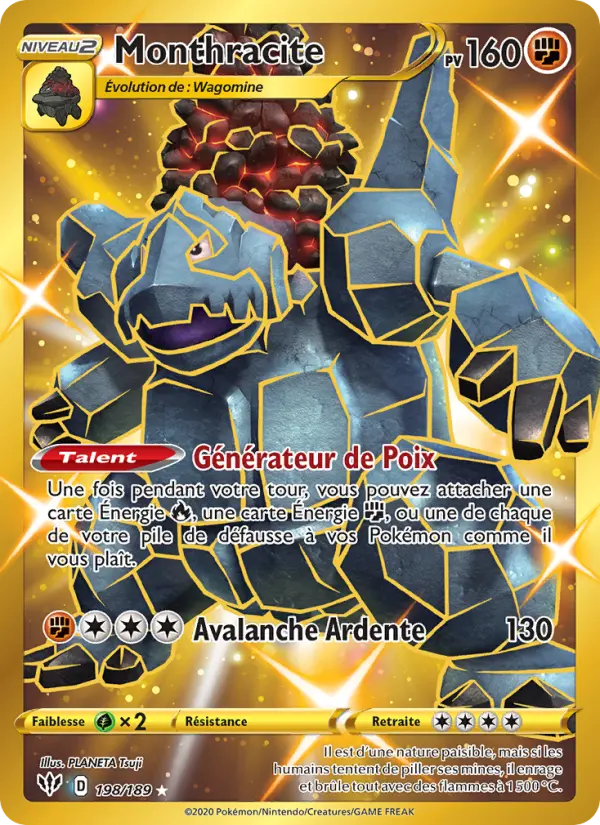 Scan HD carte Pokémon Monthracite 198/189 — Ténèbres Embrasées