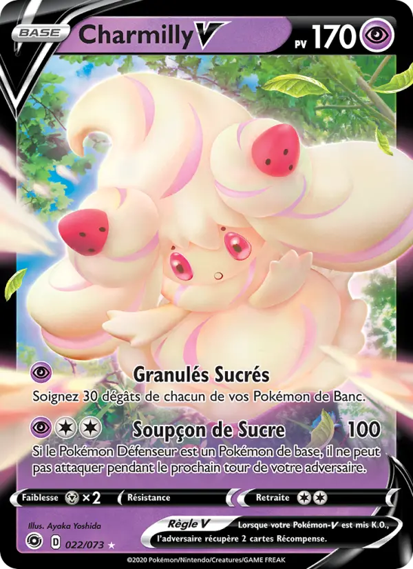 Scan HD carte Pokémon Charmilly V 22/73 — La Voie du Maître
