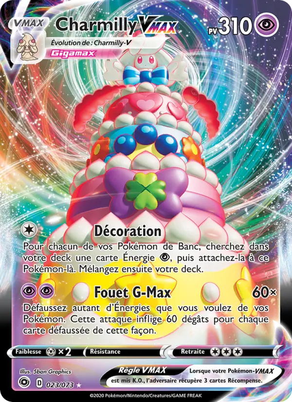 Scan HD carte Pokémon Charmilly VMAX 23/73 — La Voie du Maître