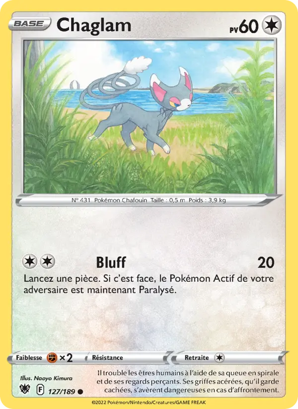 Scan HD carte Pokémon Chaglam 127/189 — Astres Radieux