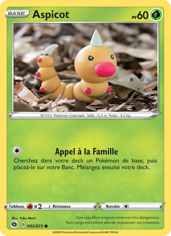 Scan HD carte Pokémon Aspicot 2/73 — La Voie du Maître