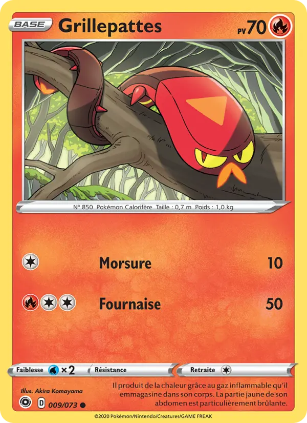 Scan HD carte Pokémon Grillepattes 9/73 — La Voie du Maître