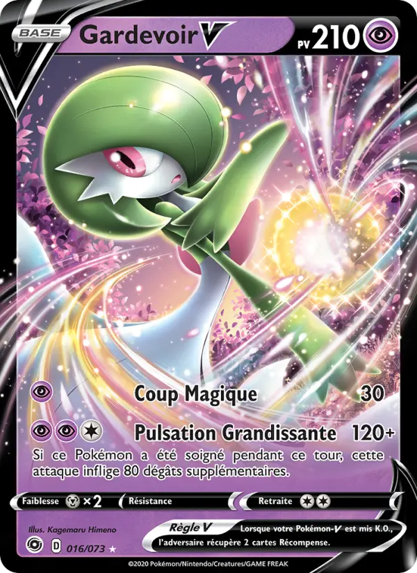 Scan HD carte Pokémon Gardevoir V 16/73 — La Voie du Maître