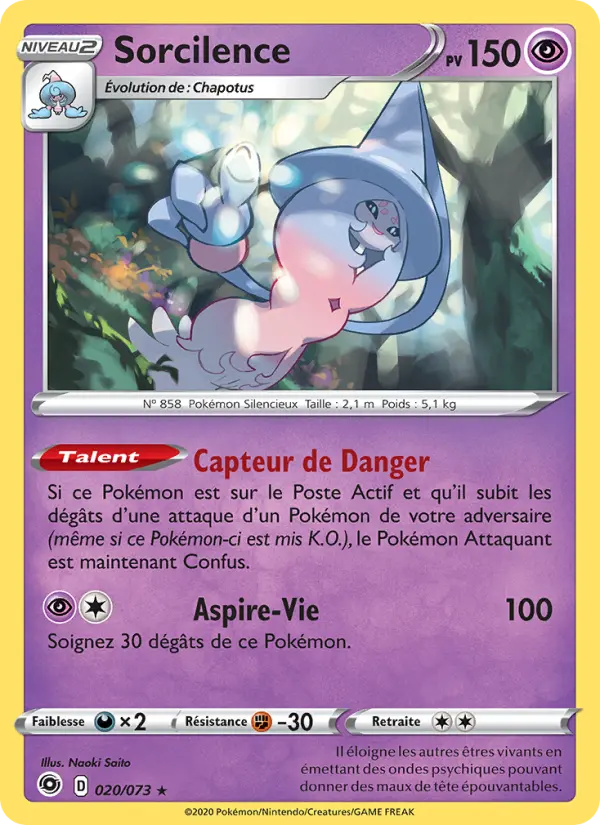 Scan HD carte Pokémon Sorcilence 20/73 — La Voie du Maître