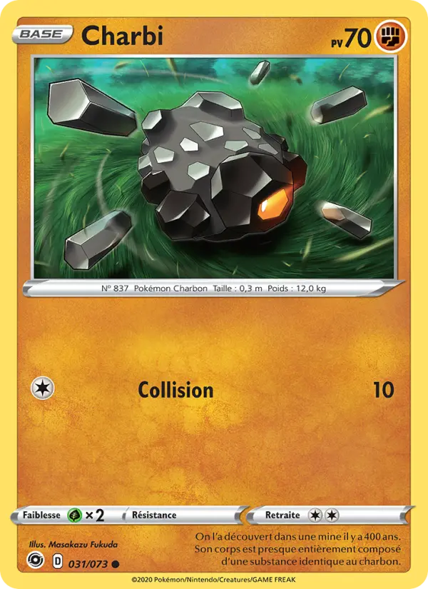 Scan HD carte Pokémon Charbi 31/73 — La Voie du Maître