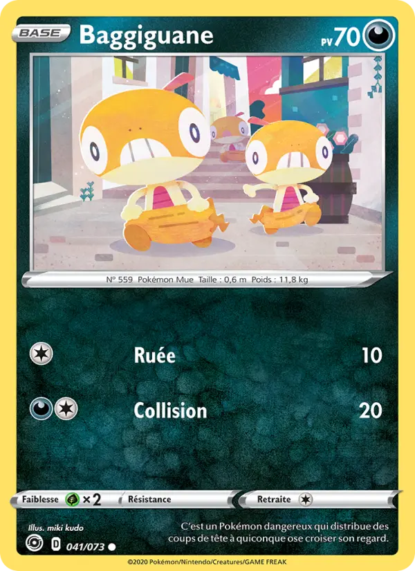Scan HD carte Pokémon Baggiguane 41/73 — La Voie du Maître