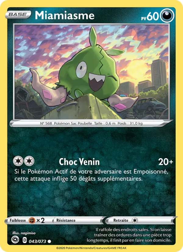 Scan HD carte Pokémon Miamiasme 43/73 — La Voie du Maître