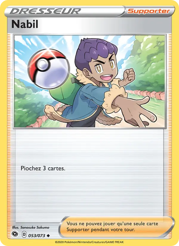 Scan HD carte Pokémon Nabil 53/73 — La Voie du Maître