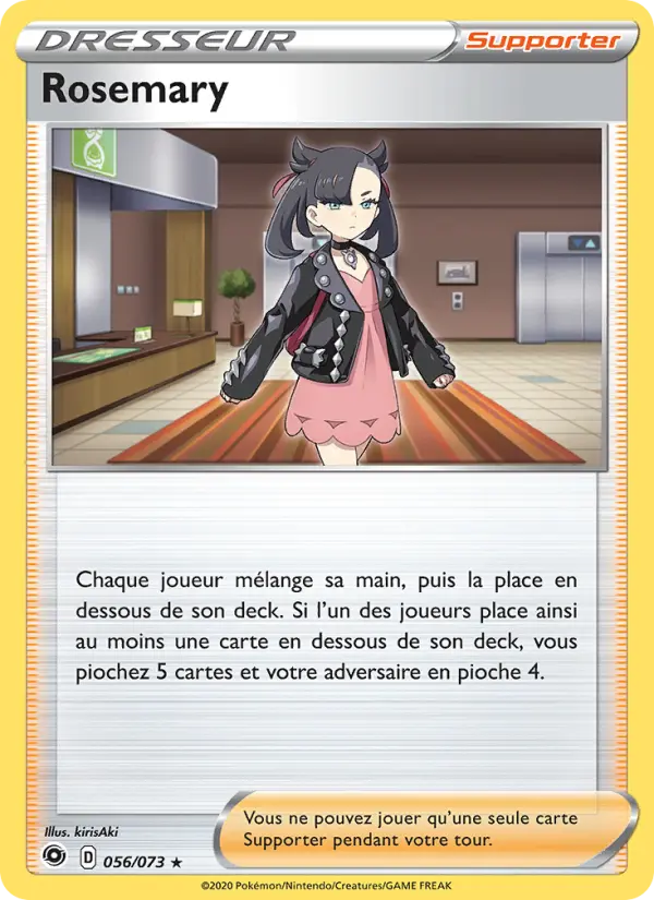 Scan HD carte Pokémon Rosemary 56/73 — La Voie du Maître