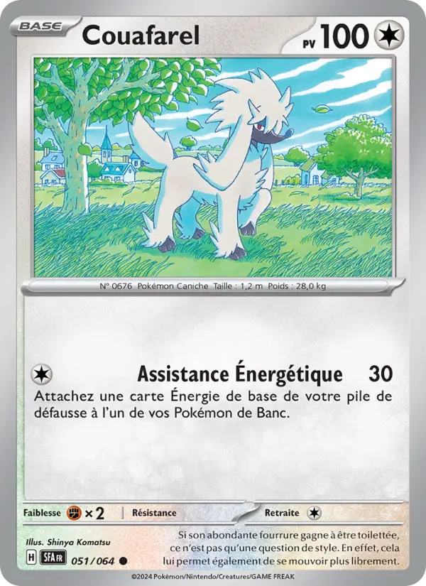 Scan HD carte Pokémon Couafarel 051/64 — Fable Nébuleuse