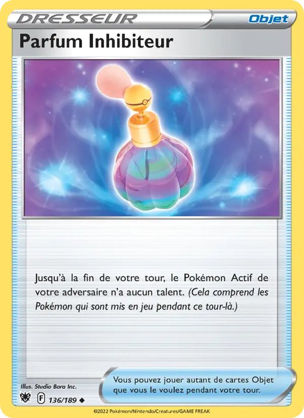 Scan HD carte Pokémon Parfum Inhibiteur 136/189 — Astres Radieux