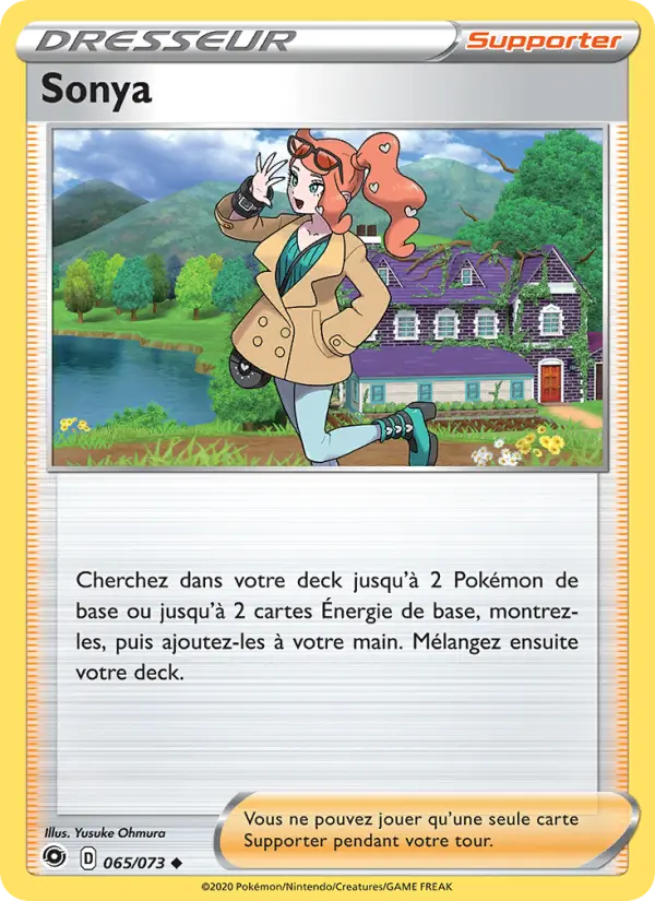 Scan HD carte Pokémon Sonya 65/73 — La Voie du Maître