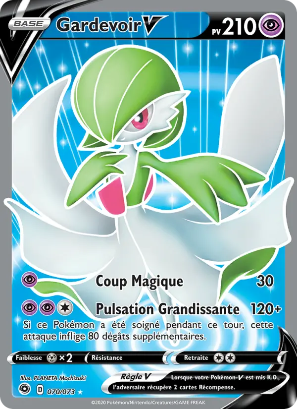 Scan HD carte Pokémon Gardevoir V 70/73 — La Voie du Maître